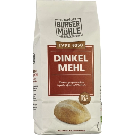 Ideal zum Brotbacken, Burgermuehle - Dinkelmehl Type 1050 - 1000g