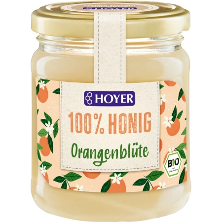 HOYER - Miel de Fleur d'Oranger Bio - 250g | Miel biologique Miraherba