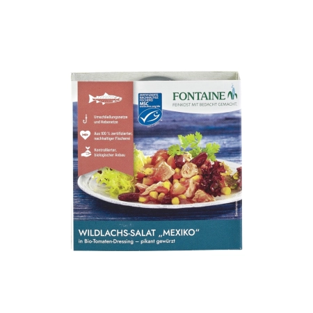 Fontaine -  Wildlachs-Salat Mexiko in Bio-Tomatendressing | Miraherba