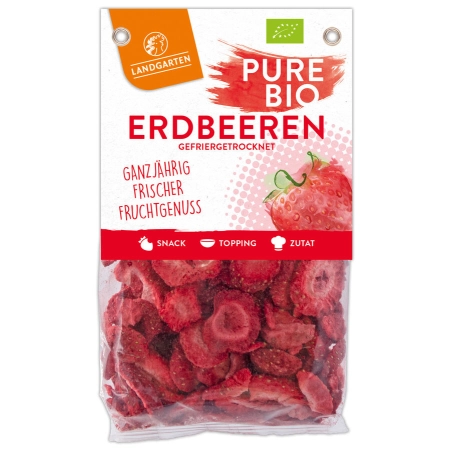 Landgarten - Bio Erdbeeren gefriergetrocknet - 20g | Miraherba