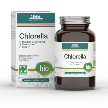 GSE - Naturland Bio Chlorella 500mg - 550 Tabletten