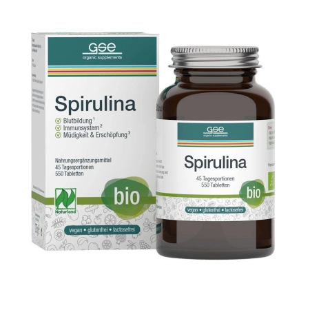 GSE - Naturland Espirulina Orgánica (Orgánica) - 550 comprimidos