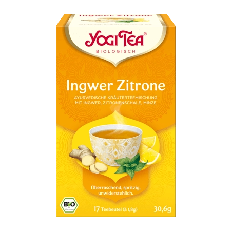 Yogi Tea - Zenzero e Limone Biologico - 17 Bustine di Tè