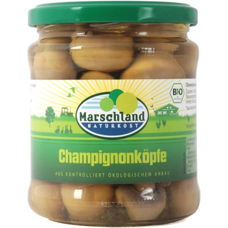 Marschland - Bio Champignon Köpfe - 330g | Miraherba Bio Lebensmittel