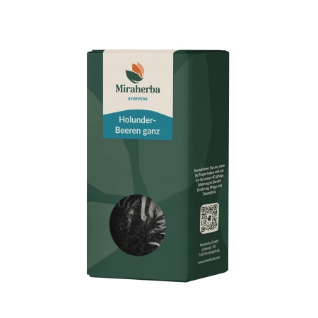 Miraherba - Schwarze Holunderbeeren, ganz - 100g | Miraherba Kräuter