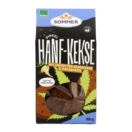 Sommer - Dinkelkekse Hanf-Schoko mit Macawurzel - 150g