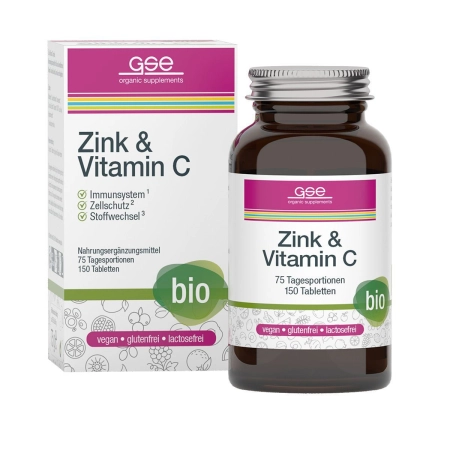 GSE - Zink + Vitamin C Complex (Bio) - 150 Tabletten