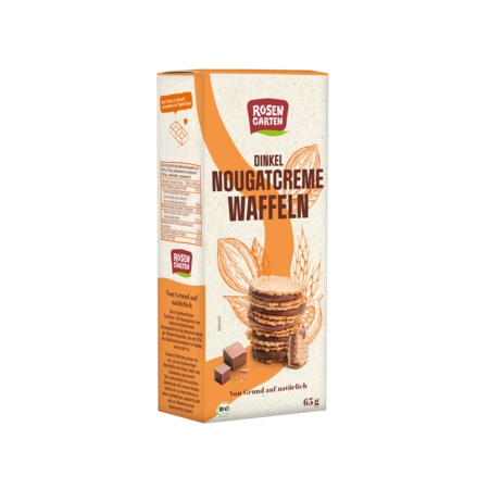 Rosengarten - Dinkel Nougatcreme Waffeln - 65g