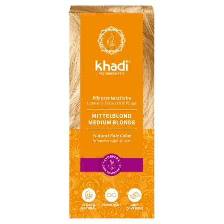 Khadi - Pflanzenhaarfarbe Mittelblond -100g