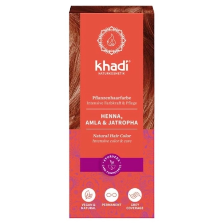 Khadi - Henna rot, Amla & Jatropha - 100g