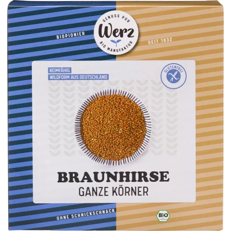 Werz -  Braunhirse ganz glutenfrei - 500g | Miraherba Bio-Lebensmittel