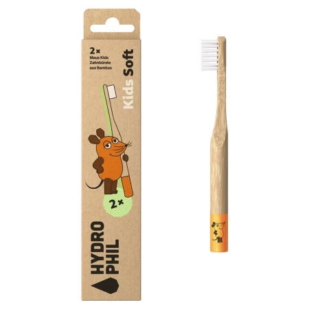 Hydrophil - Kinder Bambuszahnbürste - 2er Pack, Die Maus