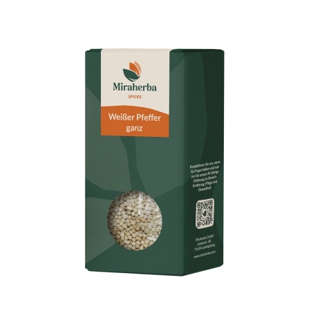 Miraherba - Bio Pfeffer weiß ganz - 100g