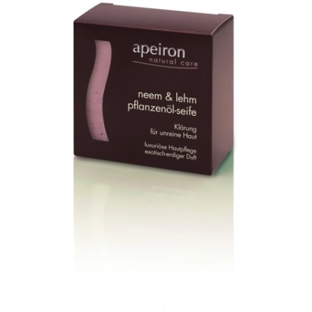 Apeiron - sapone all'olio vegetale di neem e argilla - 100g