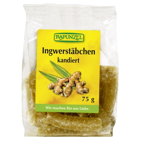 Rapunzel - Ingwerstäbchen kandiert - 75g