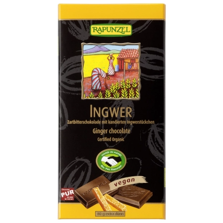 Raiponce - Le Chocolat Noir Et Le Chocolat Au Gingembre 55% - 80