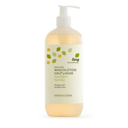 lenz - Baby wash lotion skin & hair buckthorn camomile - 500ml