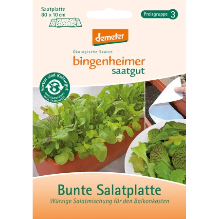 Bingenheimer Semences Coloré Salatplatte, Samenplatte