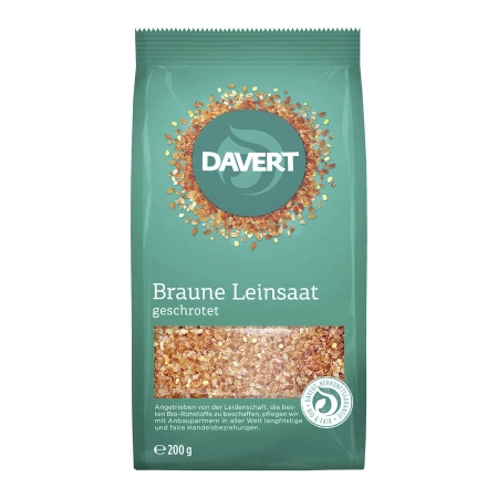 Davert - Geschrotete Leinsaat - 200g | Miraherba Bio Leinsaaten