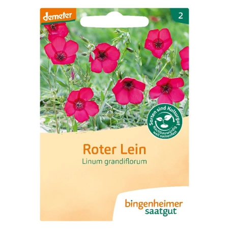 Bingenheimer Saatgut - Roter Lein - 0,4g | Miraherba Pflanzen