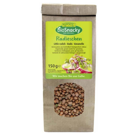Rapunzel - bioSnacky Radieschen - 150g | Miraherba Bio-Keimsaat