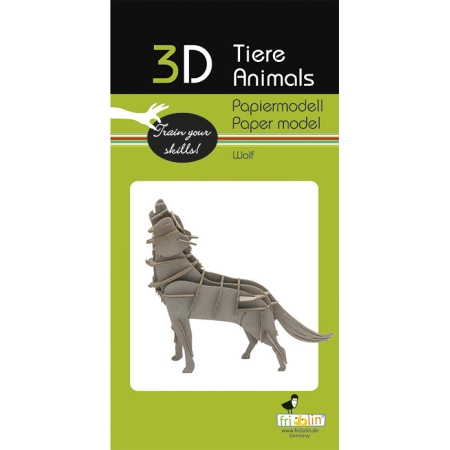 Fridolin - Bausatz Wolf Papier | Miraherba Weihnachten