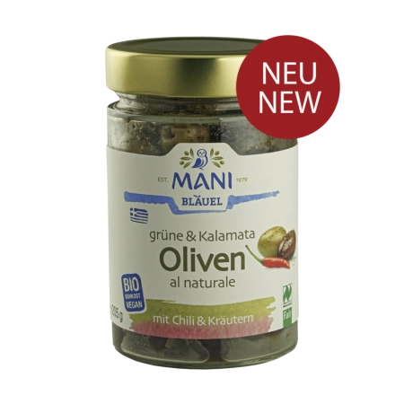 MANI - Bio Kalamata Olivenmix al naturale | Miraherba Bio Lebensmittel