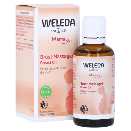 Weleda Brustmassage Stillöl - pflegt und entspannt die Brust