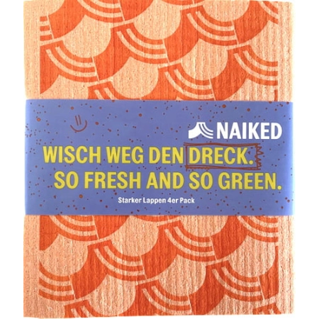 Naiked - Starker Lappen Plastikfrei - 4 Stück